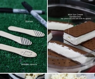 Ice Cream Football Sandwiches