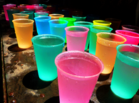 Colored cup drinks