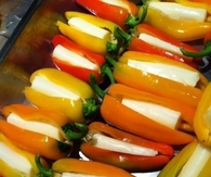 Mini peppers with String cheese