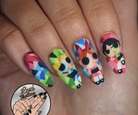 Powerpuff girls nails