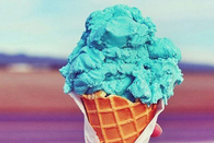 Bubble gum blue ice cream