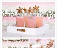 Glittery stars wedding decor