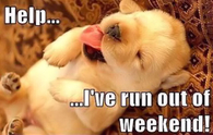 I've run out of weekend