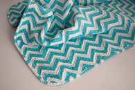 Chevron chenille baby blanket