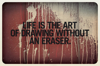 Life is the art of drawing without an eraser