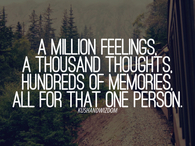 A million feelings, a thousand thoughts