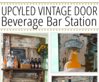 Upcycles Vintage Door Beverage Bar