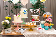 Flower lady baby shower theme
