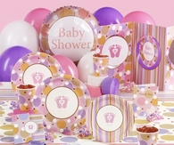 Post baby shower with feet inprints