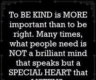 To be kind