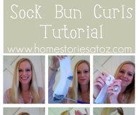 DIY Sock Bun Curl Tutorial