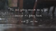the rain falling
