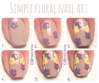 DIY Simple Floral Nail Art