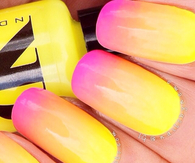 Neon ombre nails