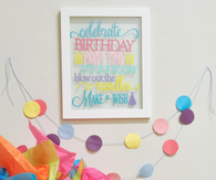 Colorful birthday decorations