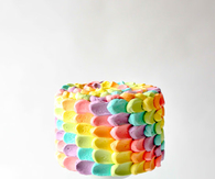 DIY Rainbow Petal Cake