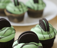 Mint oreo cupcakes