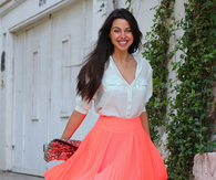Bright Pleated Summer Skirt
