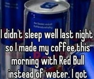 Redbull and coffee