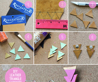DIY Leather Triangle Earrings