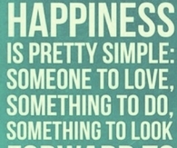 Happiness is pretty simple