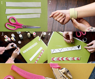 DIY Painted Leather Bracelet