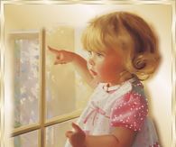 Baby Girl Pointing at a Window