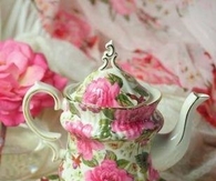 Cabbage Rose Tea Set for One
