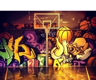 Retro Basketball Court