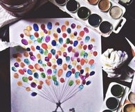 Beautiful Balloon Finger Paint