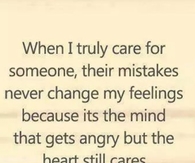 When I truly care for someone