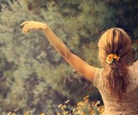Dancing in the flowers