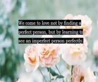 Imperfect Person Perfectly