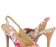 Pretty Floral Slingback Heels for Summer