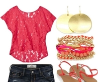 Summer Outfit in Coral