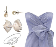 Light Blue Strapless Summer Dress