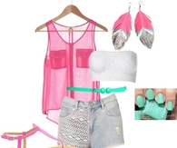 Cut-Offs with Pink Accessories