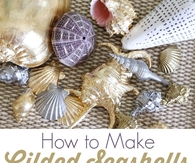 DIY Gilded seashells