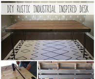 DIY Rustic Industrial Inspired Desk