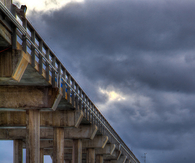 Stormy pier