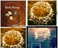 DIY Hula Hoop Chandelier