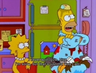 Homer up to his old tricks