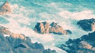 Waves Crashing on Rocks