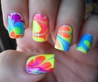Colorful Swirly Nails
