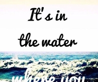 It's in the water where you come from