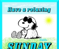 Have a relaxing Sunday
