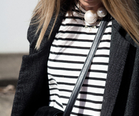 Chunky pearls and stripes