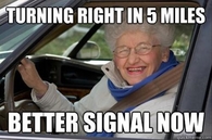 Turning Right in 5 miles