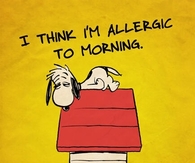 I think I'm allergic to morning.
