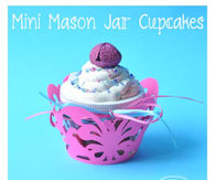 DIY Cupcake Mason Jar Candy Holders